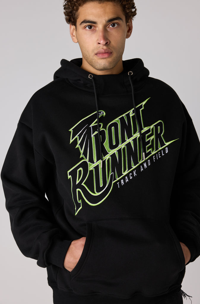 T&F Hoodie - Black Lime