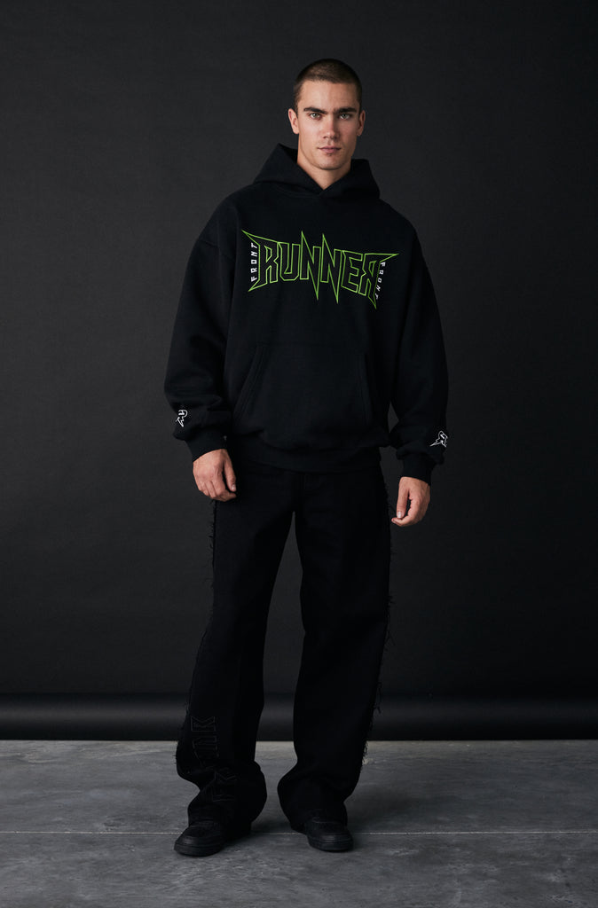 FRNTRNR Bolt Hoodie - Black Lime
