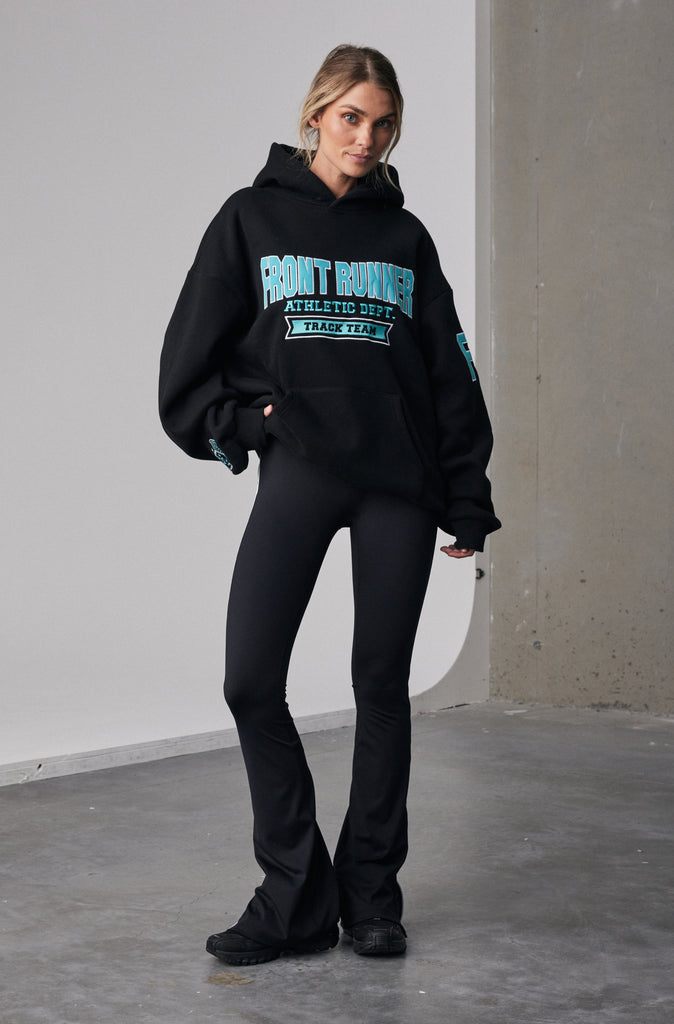 Athletic Department Hoodie - Black & Teal