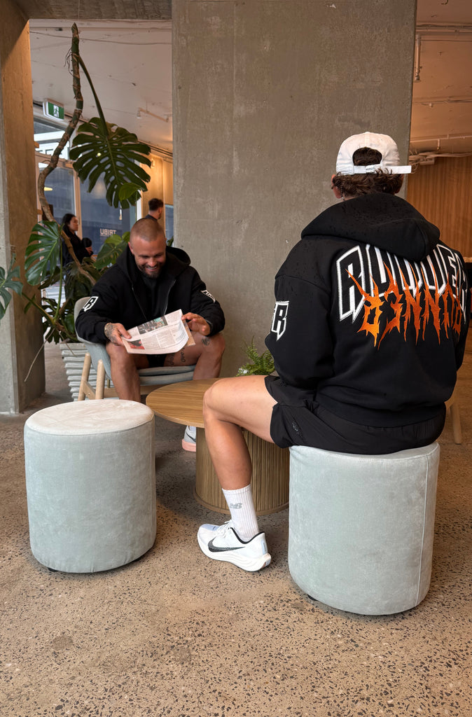 Razor Zip Hoodie - Black Mandarin