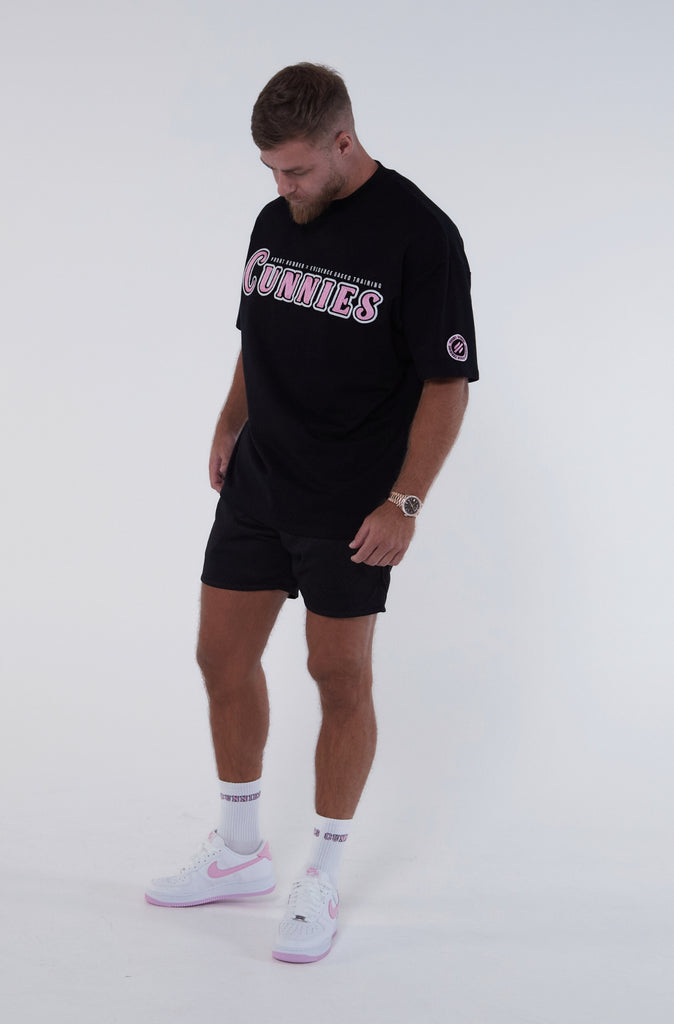 Cunnies Spin Kick Tee - Black & Pink