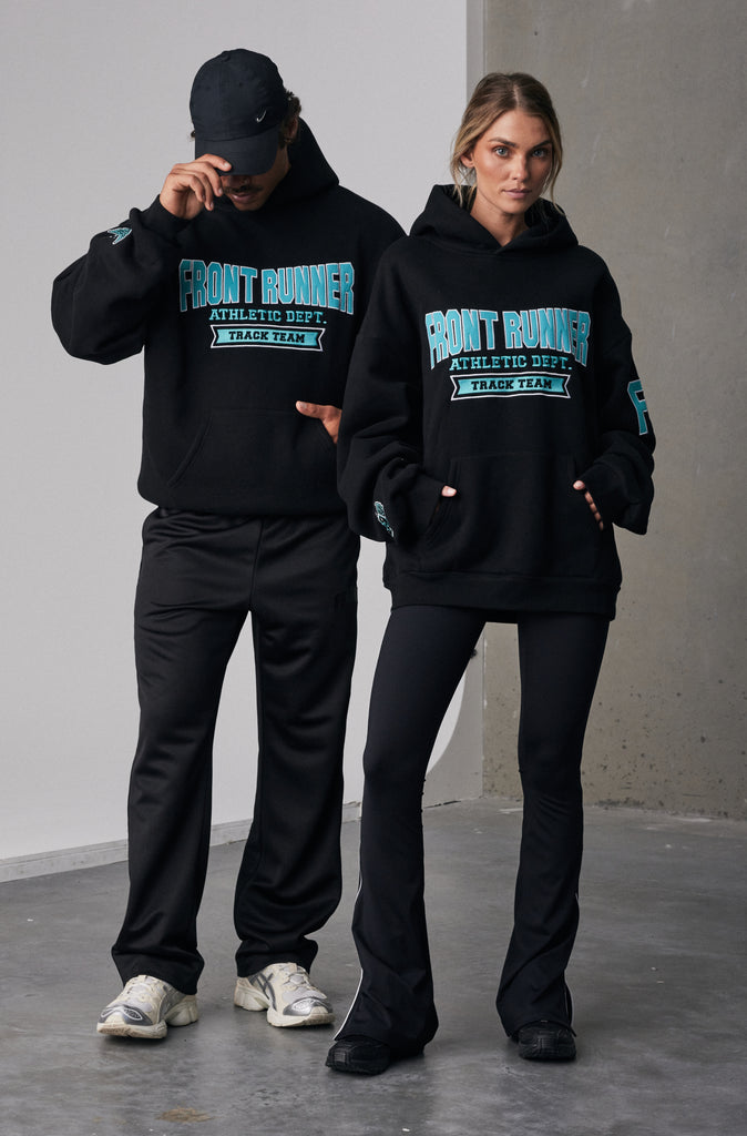 Athletic Department Hoodie - Black & Teal