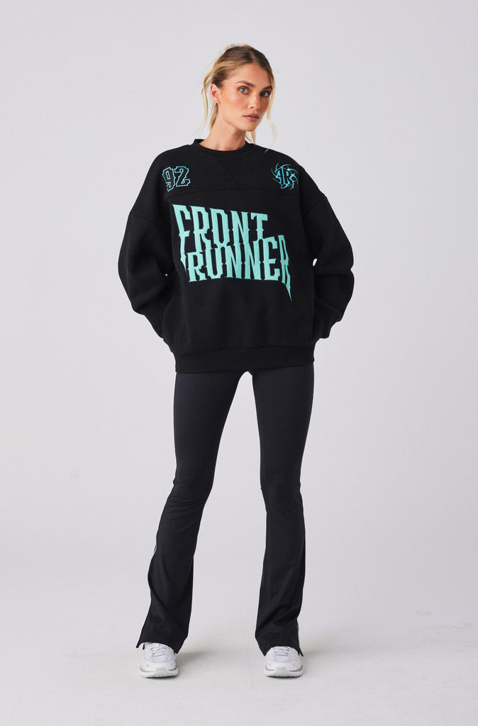Pyro Crewneck - Black Tiffany
