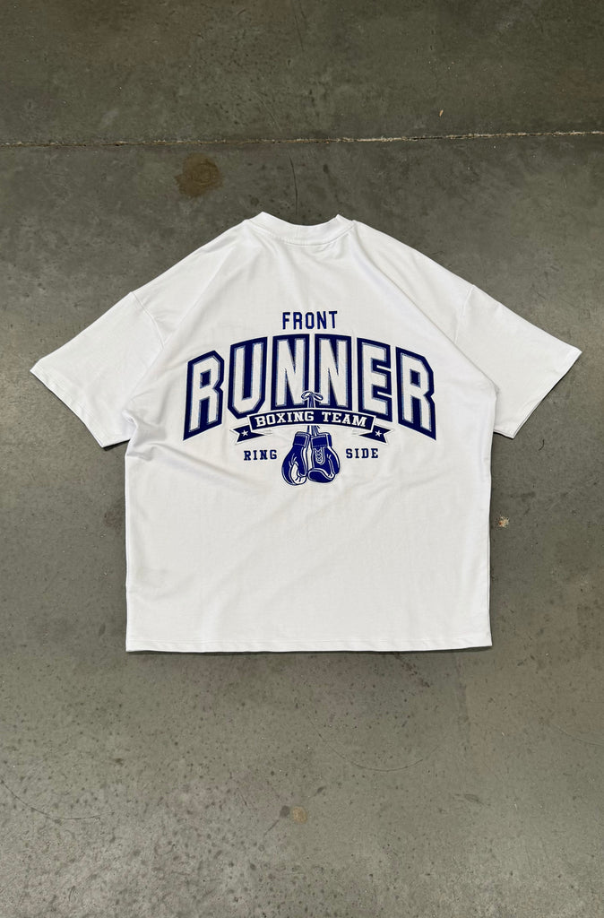 Ringside Tee - White Cobalt