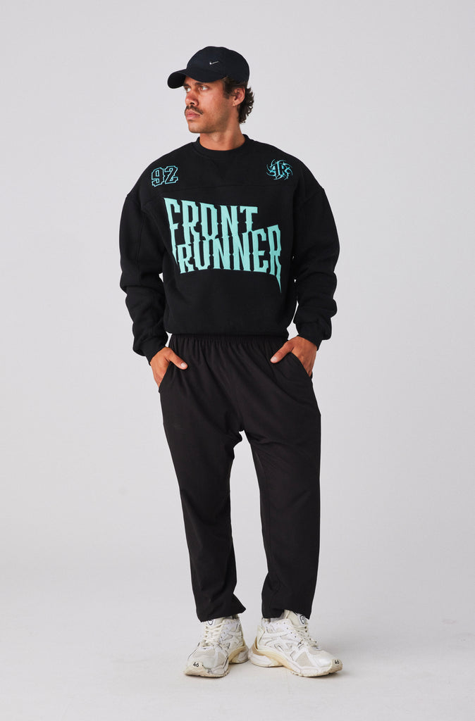 Pyro Crewneck - Black Tiffany