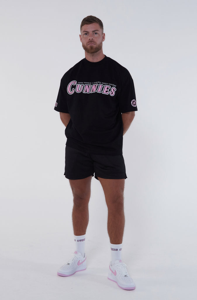 Cunnies Spin Kick Tee - Black & Pink