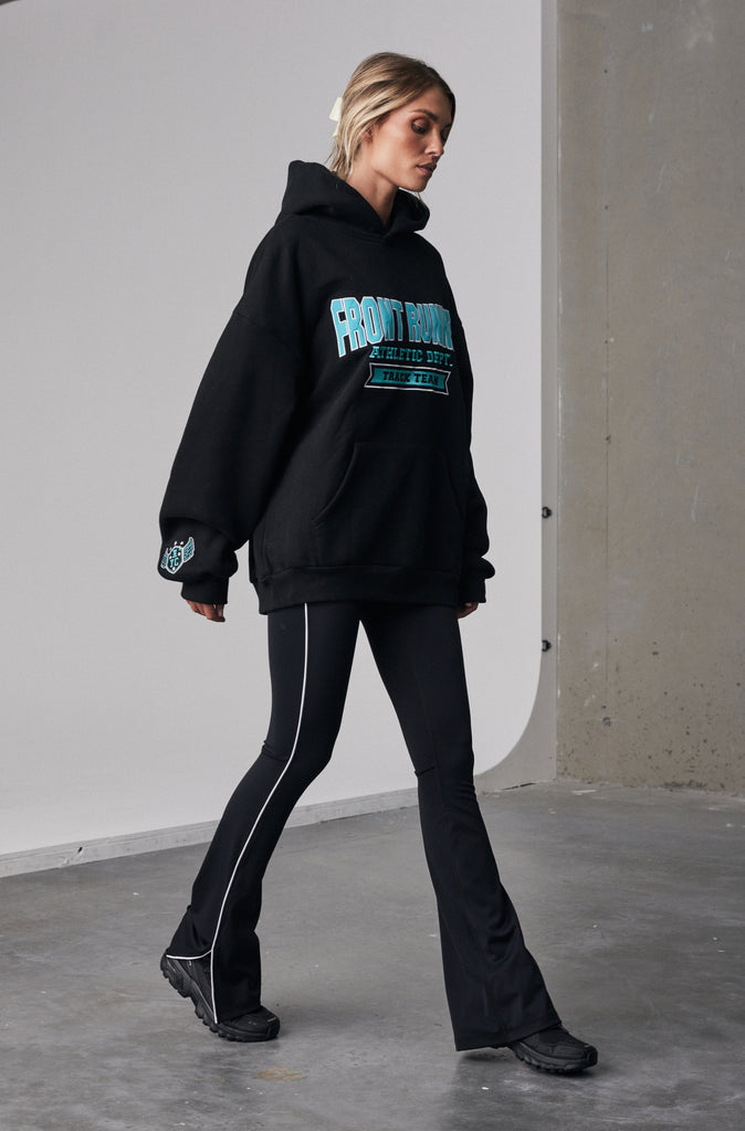 Athletic Department Hoodie - Black & Teal