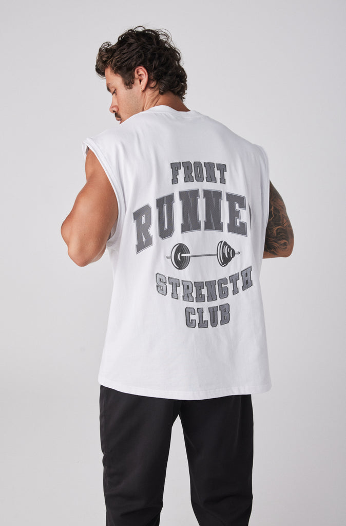 Strength Tank - White Mercury