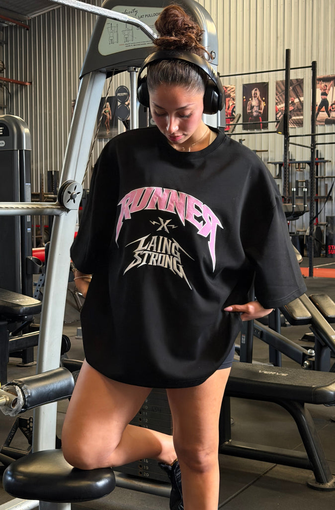 Runner X LS Reignforce Jersey Black Bubblegum