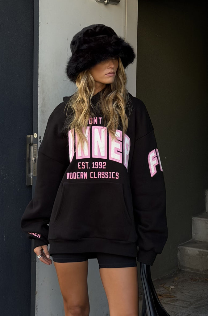 Classic Front Hoodie Black Candy