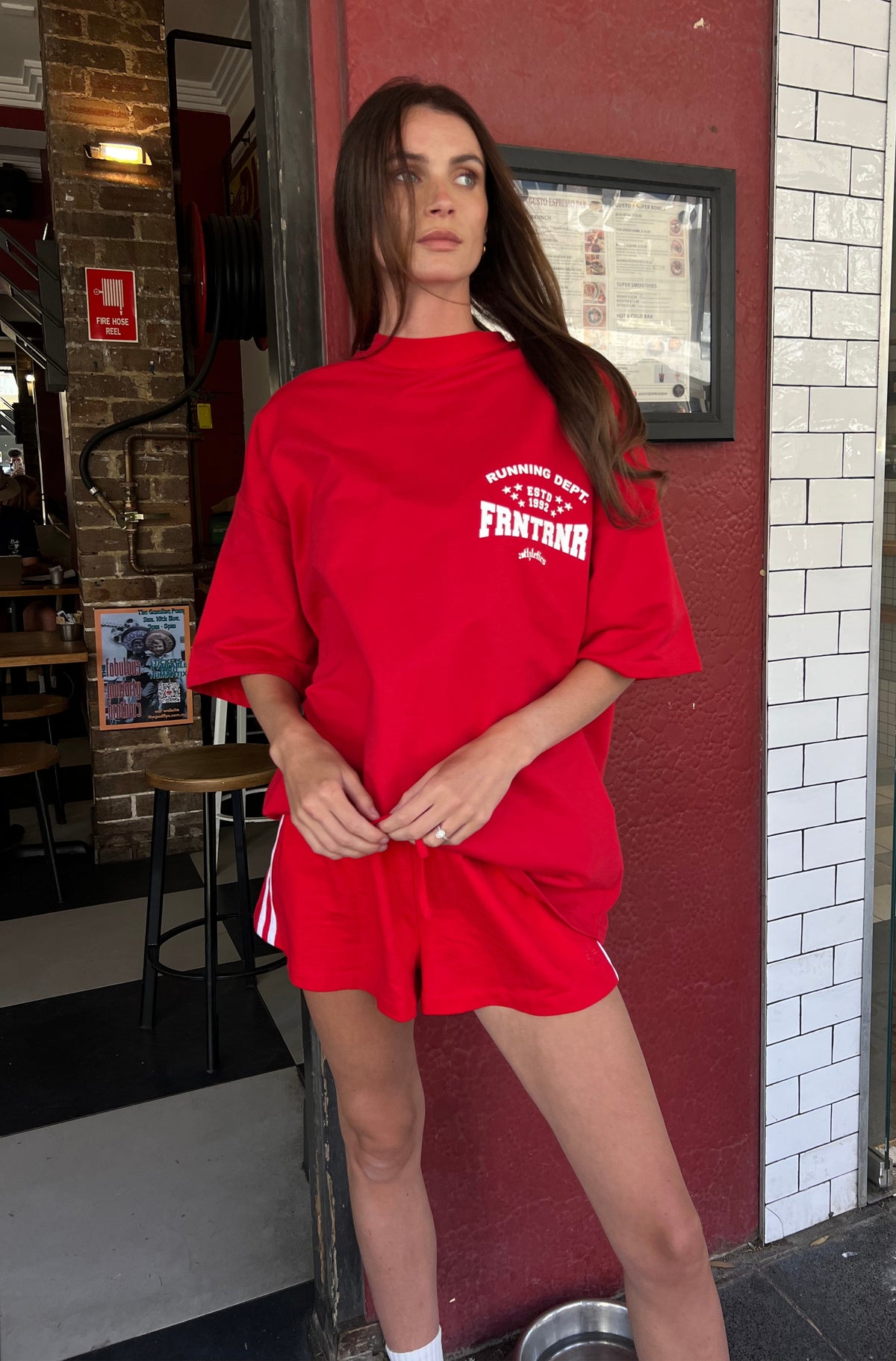 FRNTRNR ESTD Tee - Cherry - Women