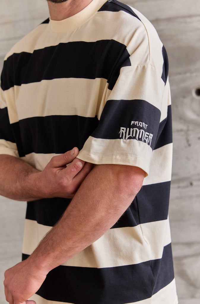 Duomo Stripe Tee - Black Creme