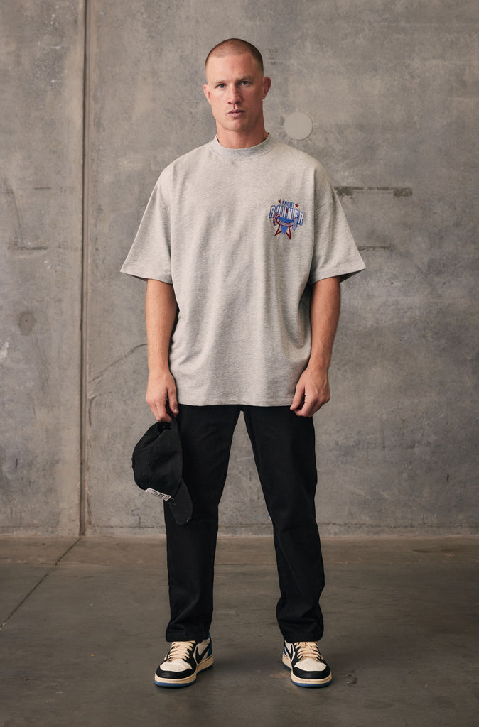 American Runner Tee - Grey Marle