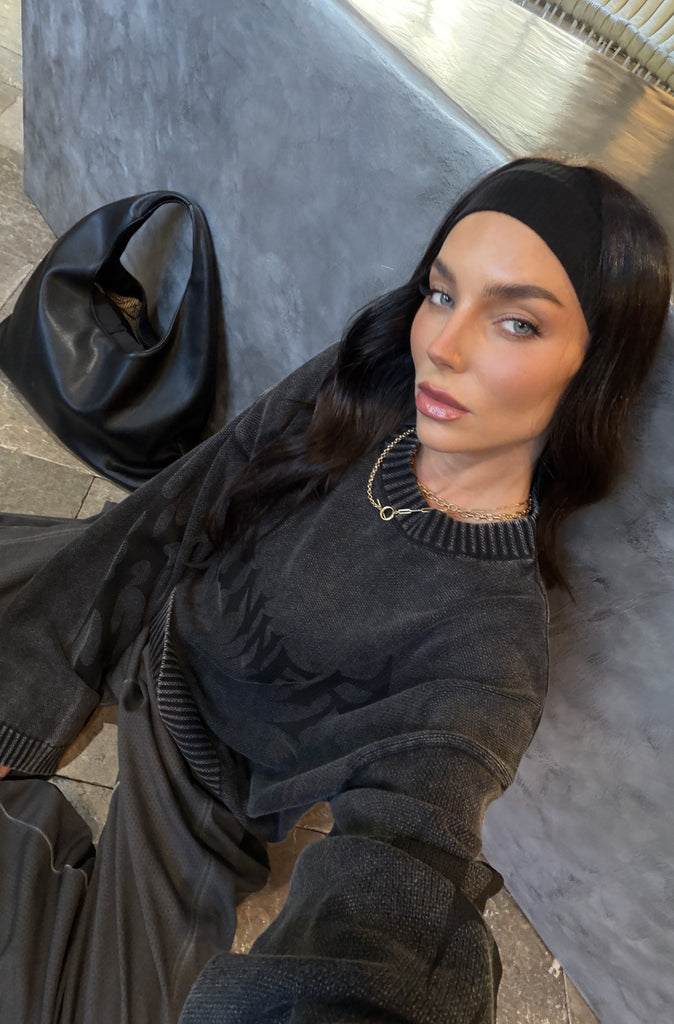 Signal Knit Washed Black