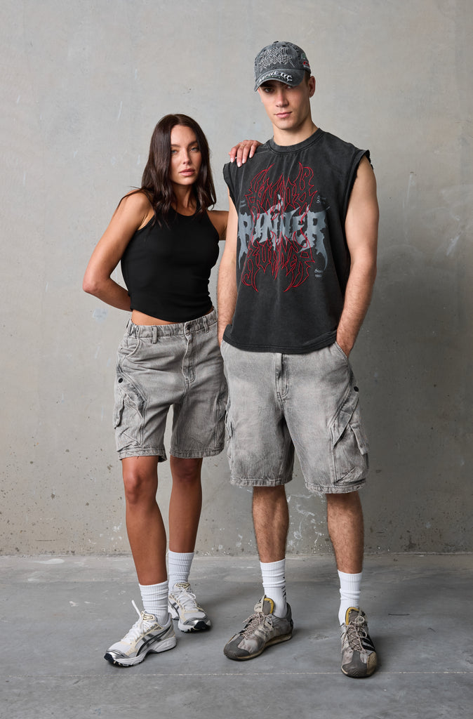 Legacy Pocket Short - Washed Grey