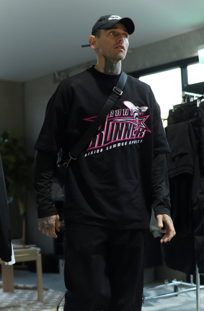 Hornet Tee - Black & Pink