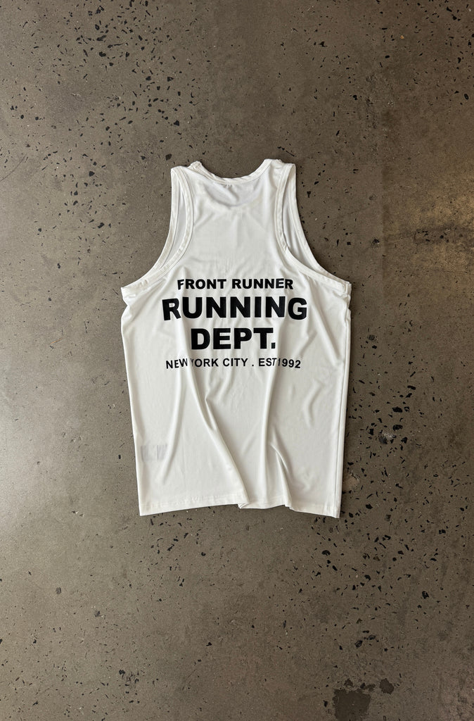 Running Dept Tech Singlet - White