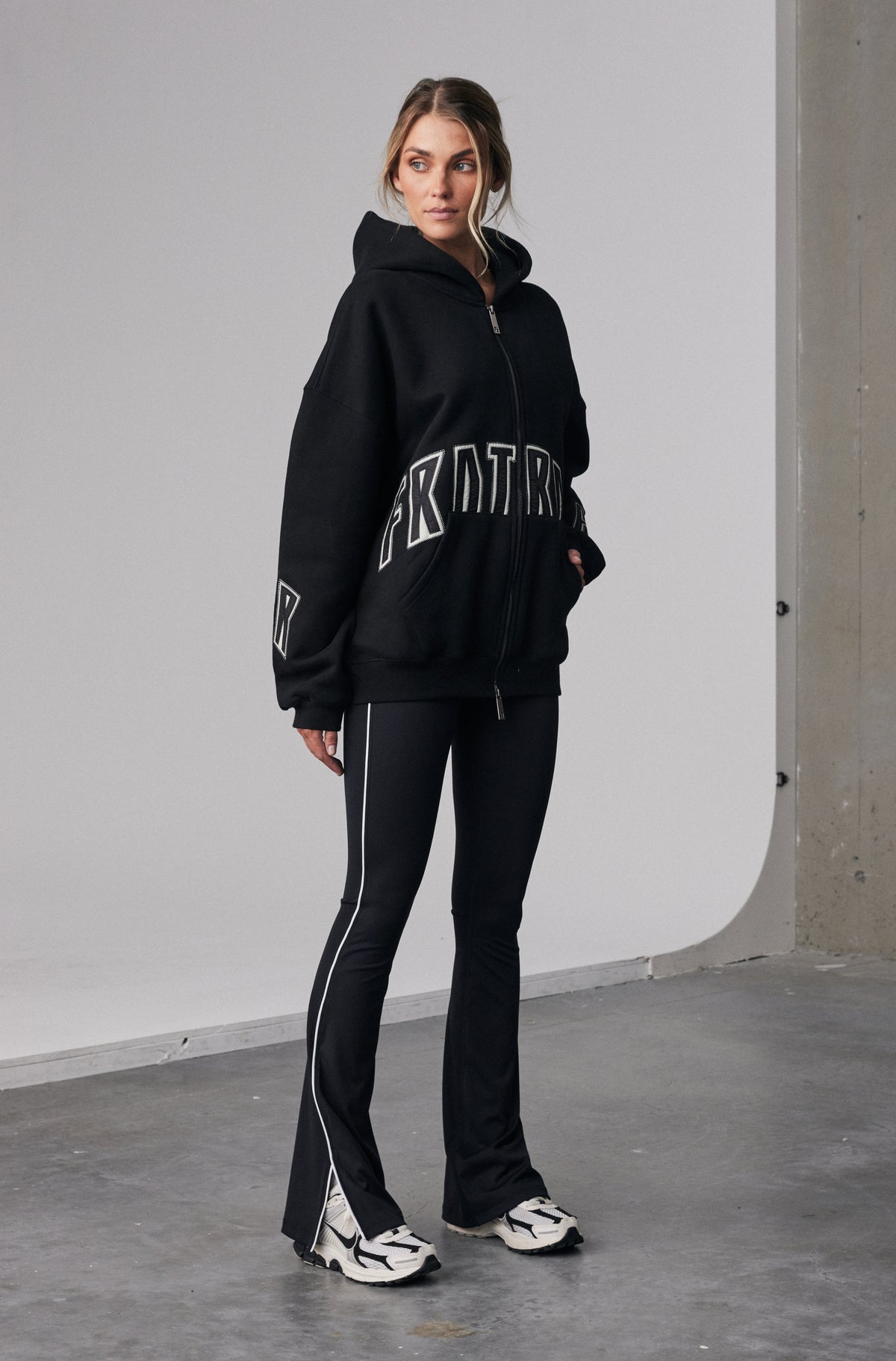 FRNTRNR Zip Hoodie - Black - Women