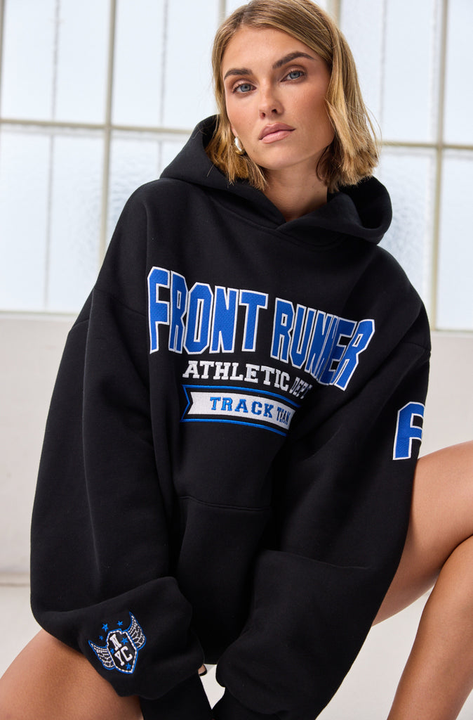 Athletic Department Hoodie Black Cobalt