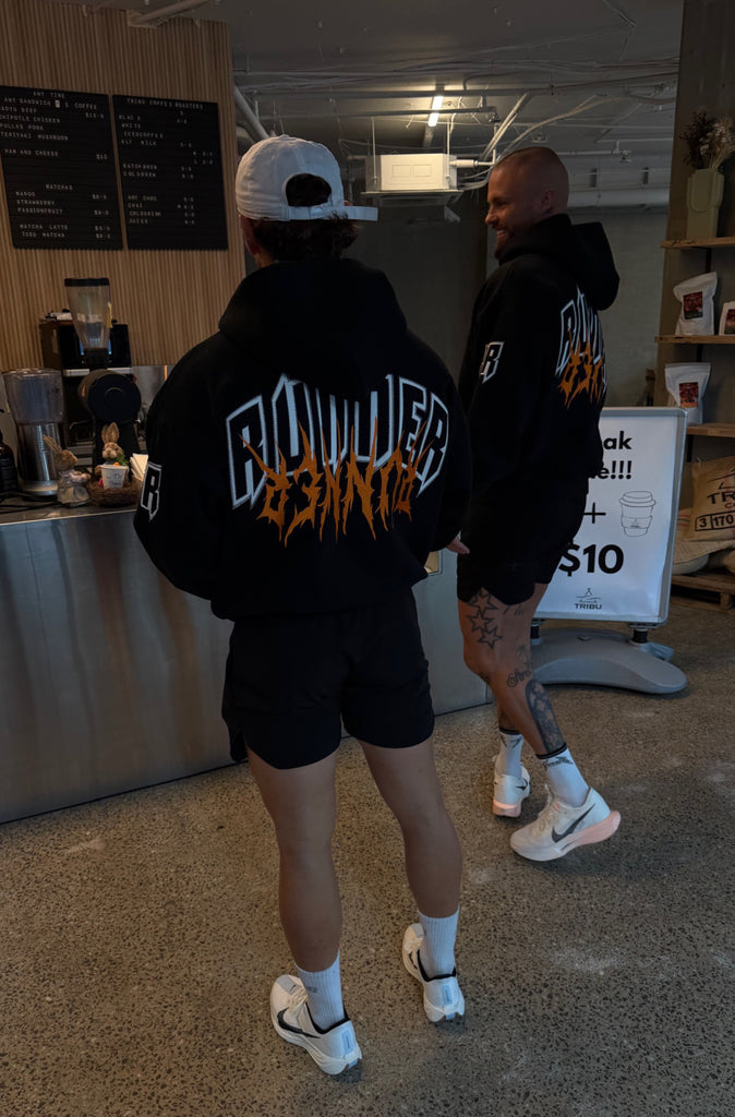 Razor Zip Hoodie - Black Mandarin