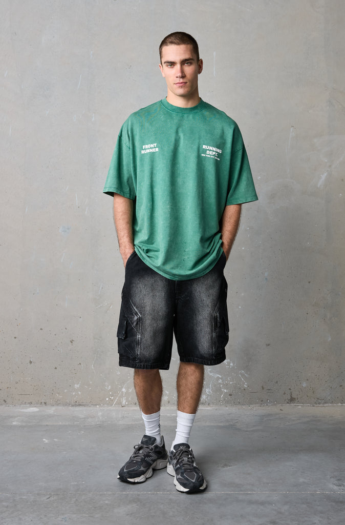 Running Dept Tee - Emerald Wash