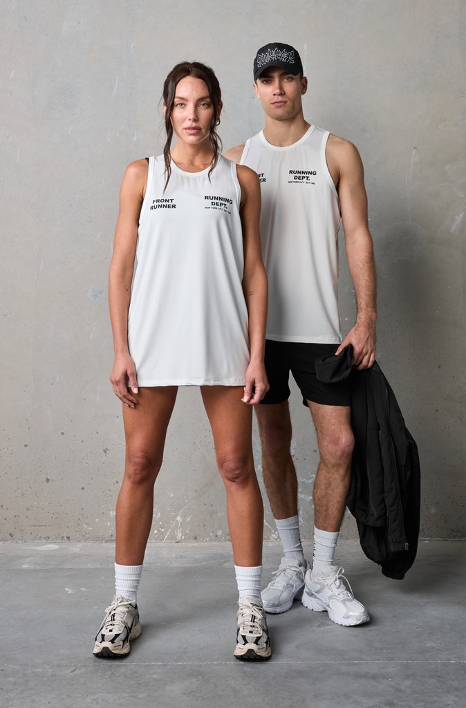 Running Dept Tech Singlet - White