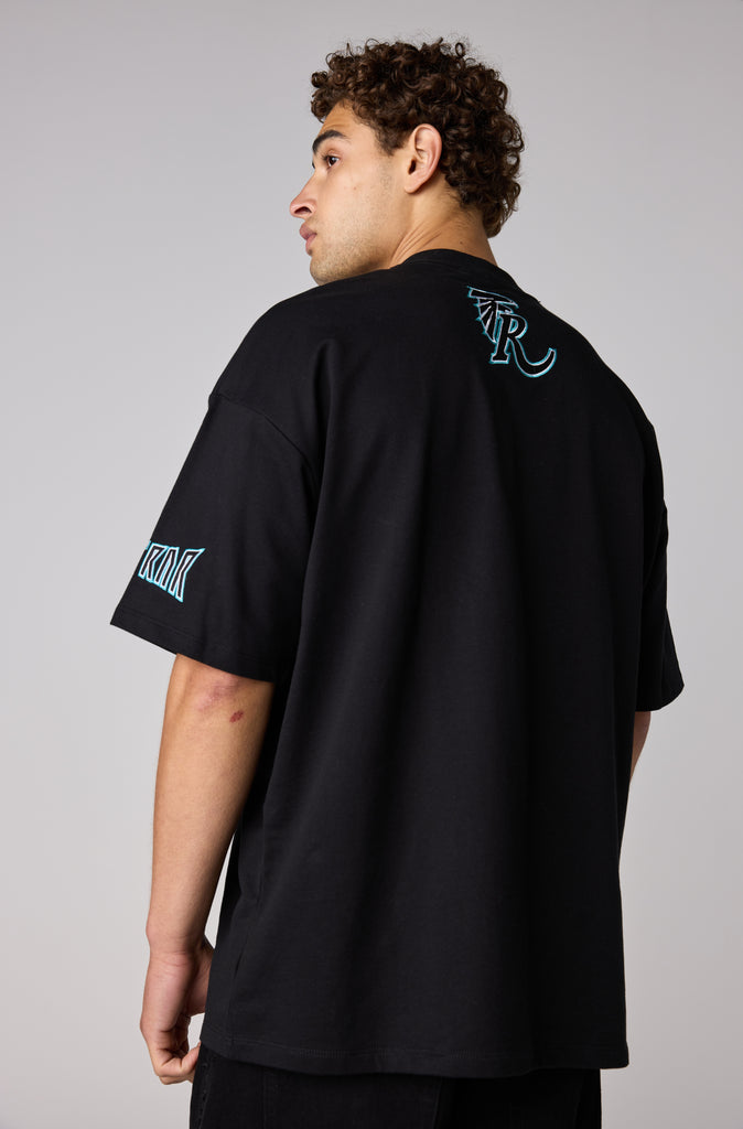 T&F Tee - Black Aqua