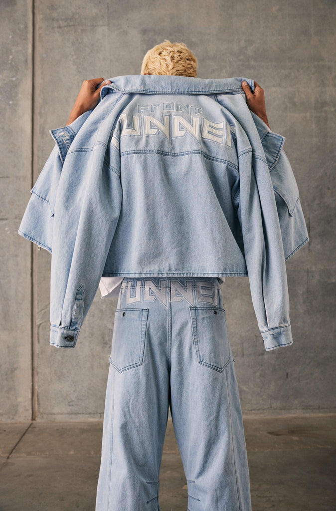 Viper Boxy Jacket - Ice Denim