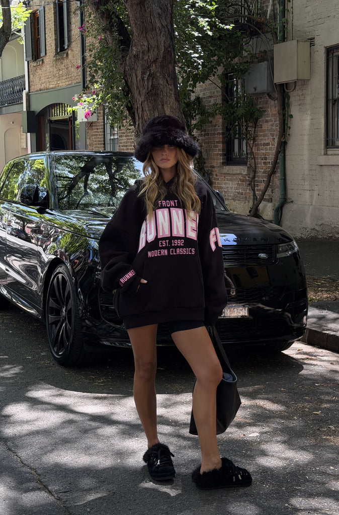 Classic Front Hoodie Black Candy