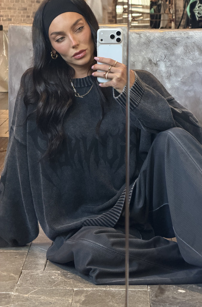 Signal Knit Washed Black