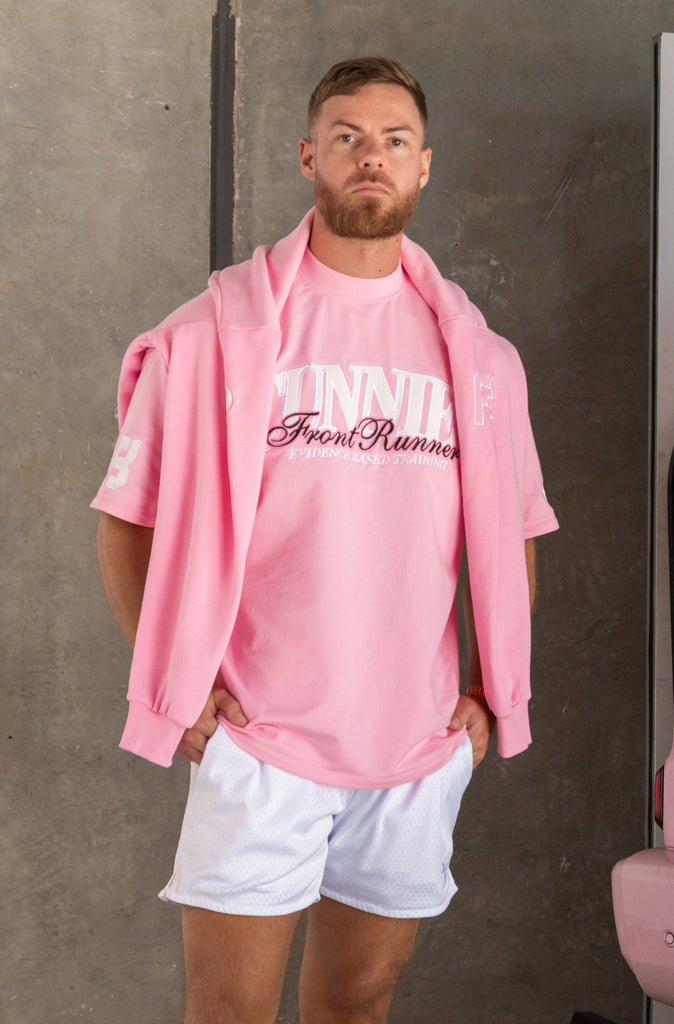 Cunnies Tee with Back Logos - Pink