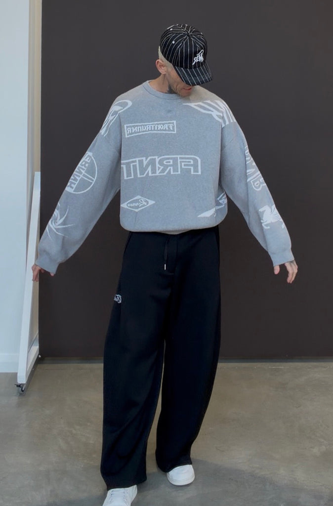 Logo Collage Knit Grey