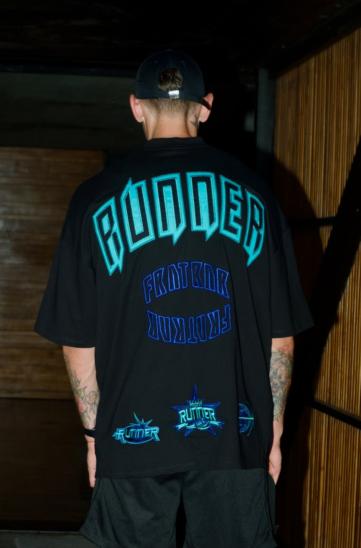 FRNTRNR Academy Tee - Black Aqua - Men