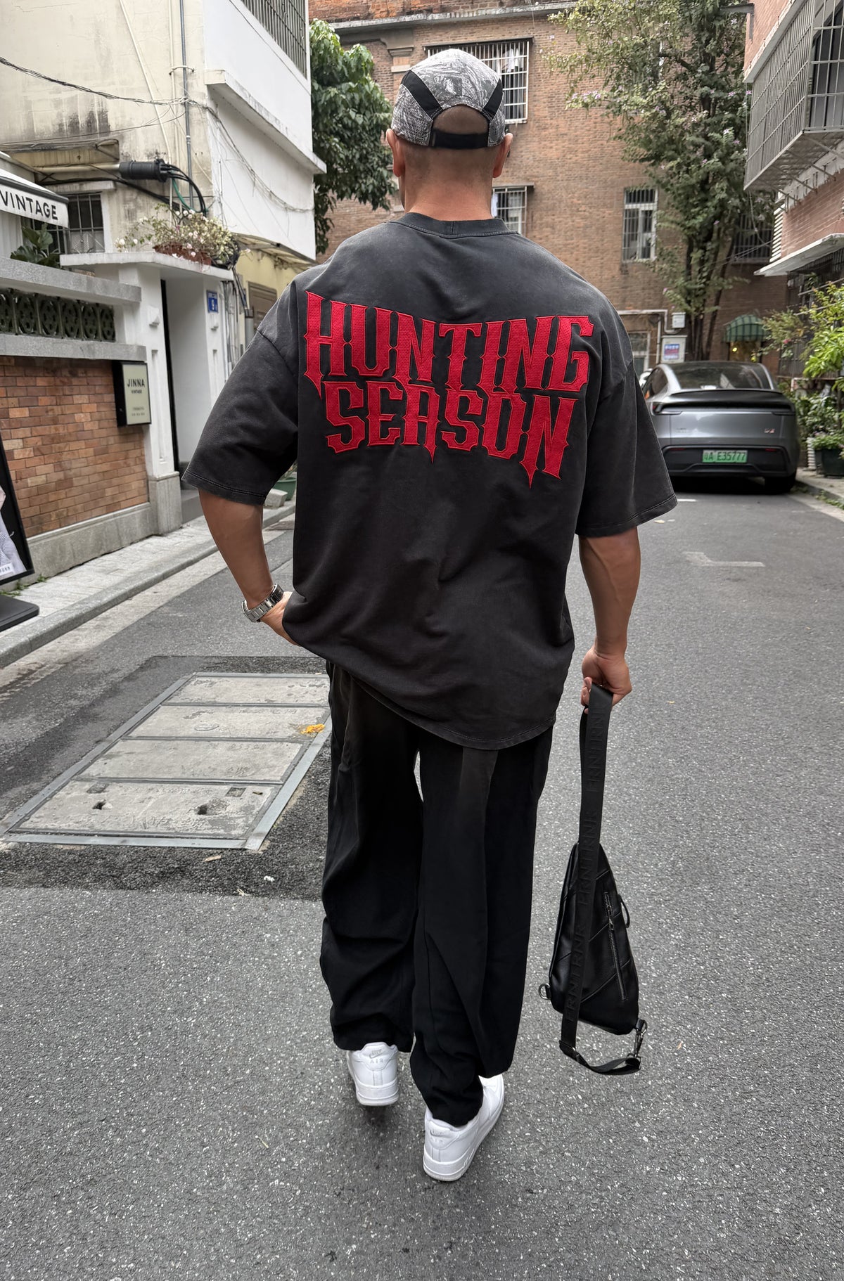Hunting Season Tee Washed Black [men]
