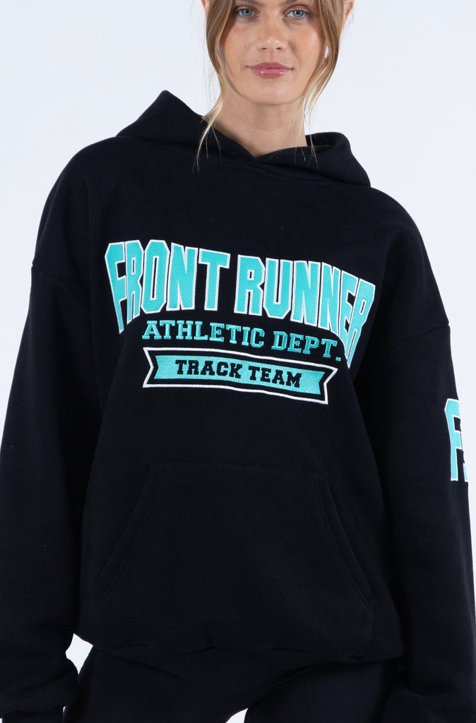 Athletic Department Hoodie Black & Teal