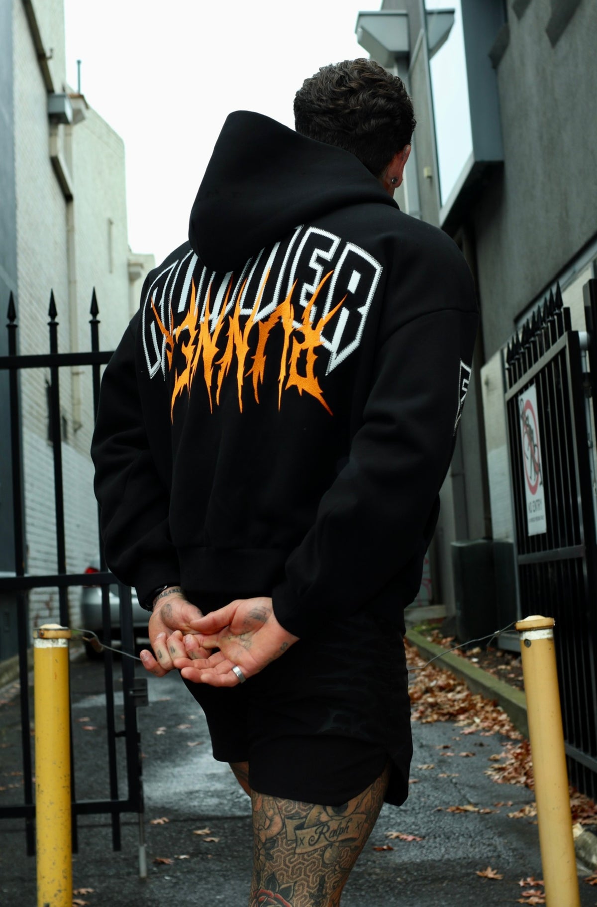 Razor Zip Hoodie - Black Mandarin - Men