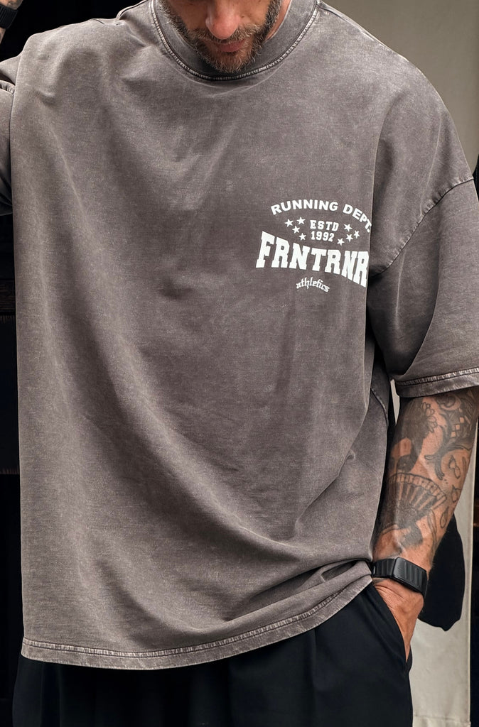 FRNTRNR ESTD Tee Washed Choc