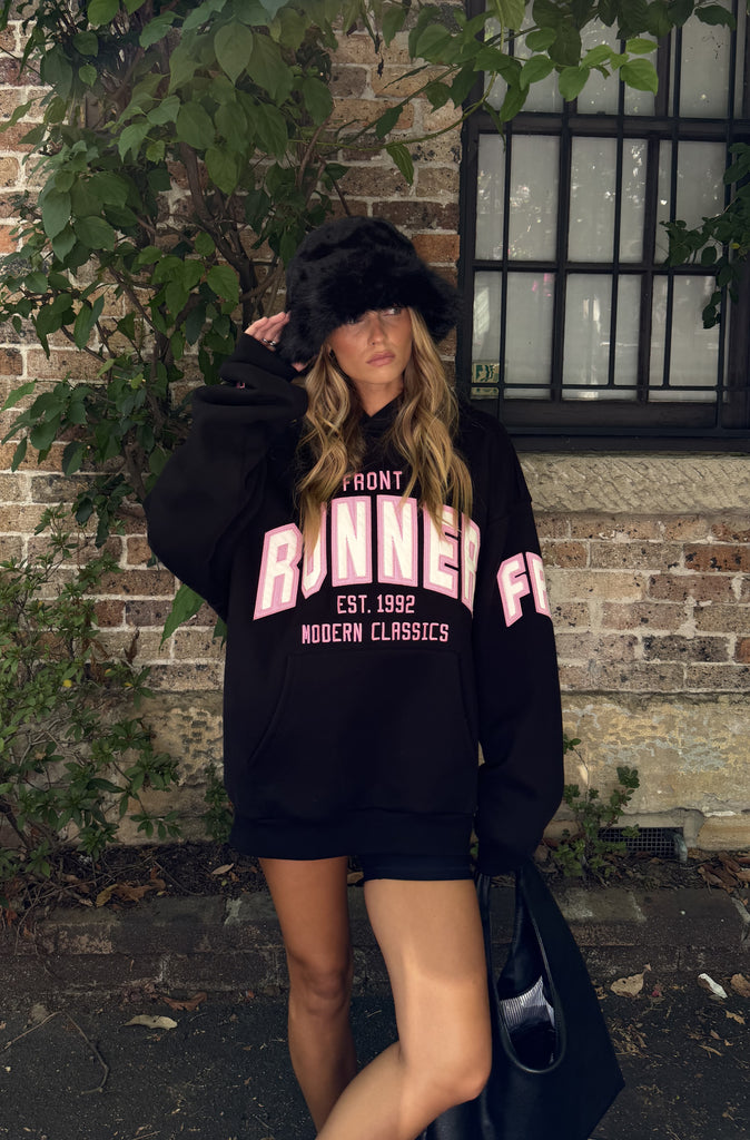 Classic Front Hoodie Black Candy