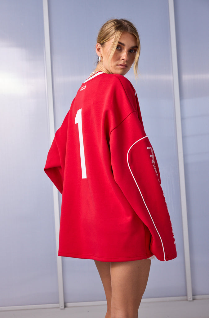 Striker L/S Jersey Scarlet