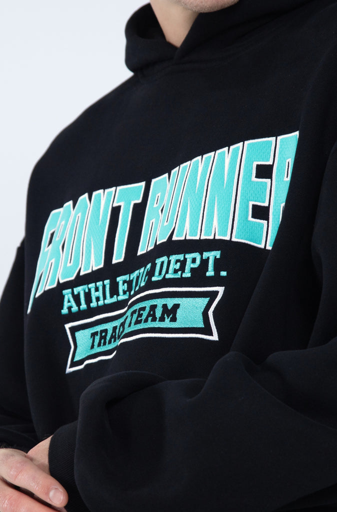 Athletic Department Hoodie - Black & Teal