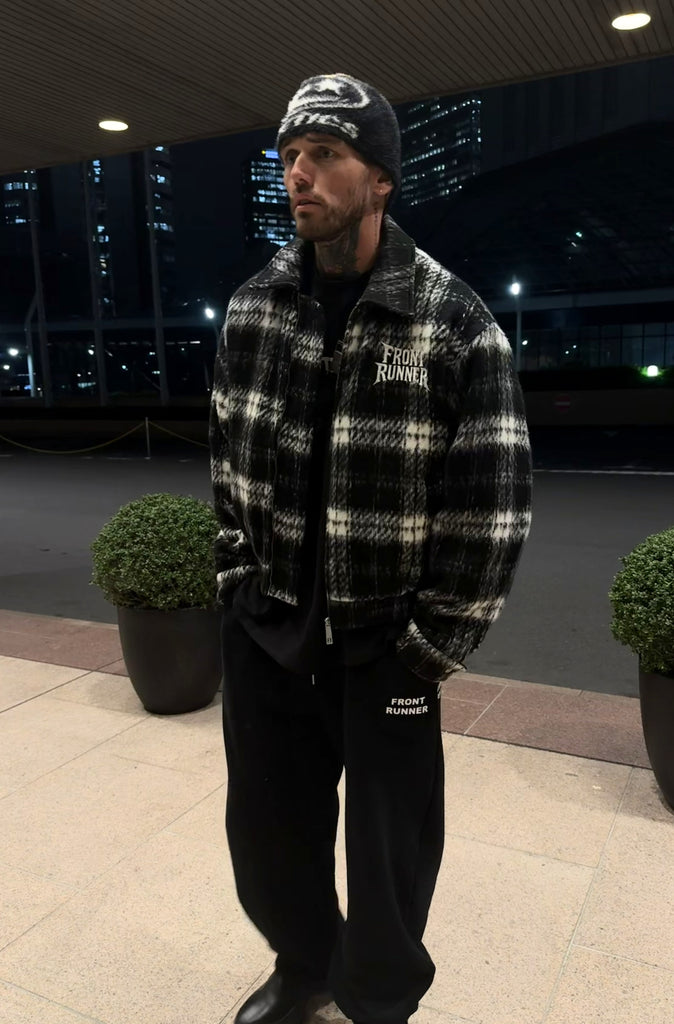 Apex Check Bomber Black White