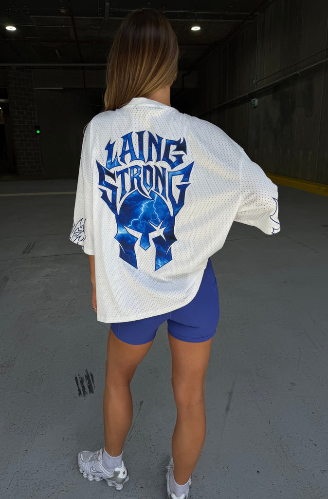 FR X LS Helm Bolt Jersey White Cobalt [women]