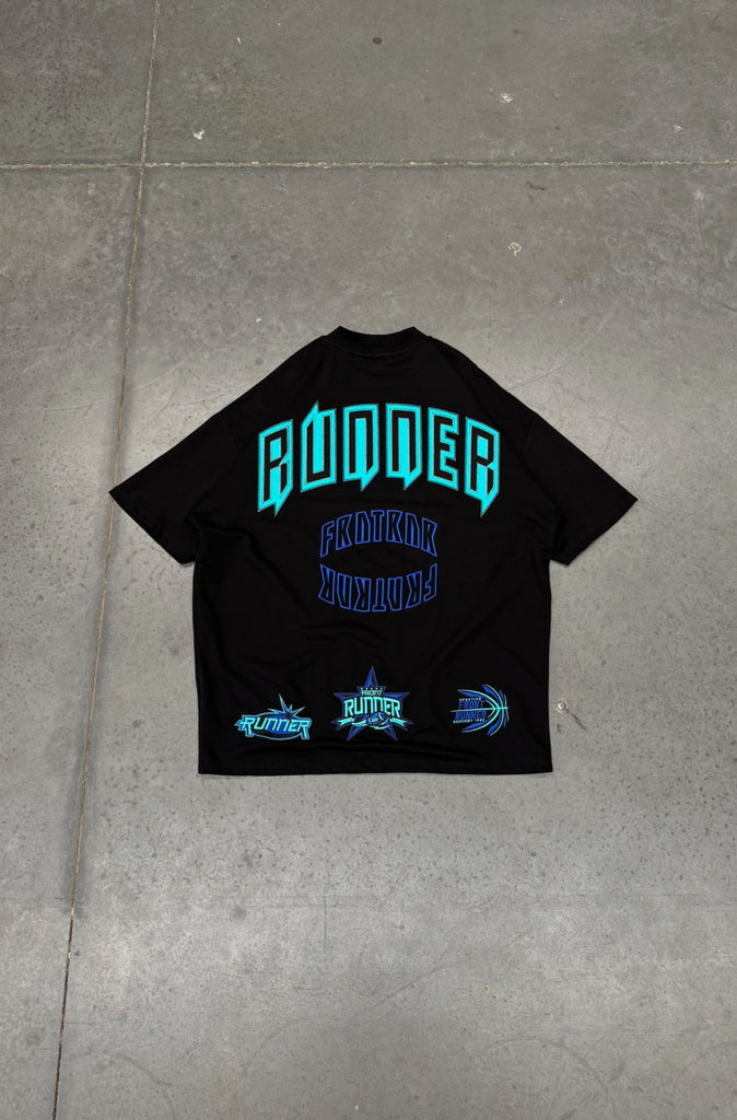 FRNTRNR Academy Tee - Black Aqua