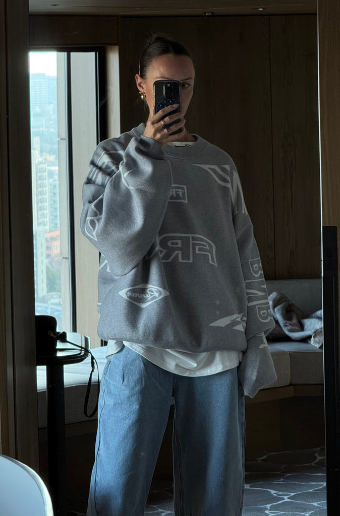 Logo Collage Knit Grey