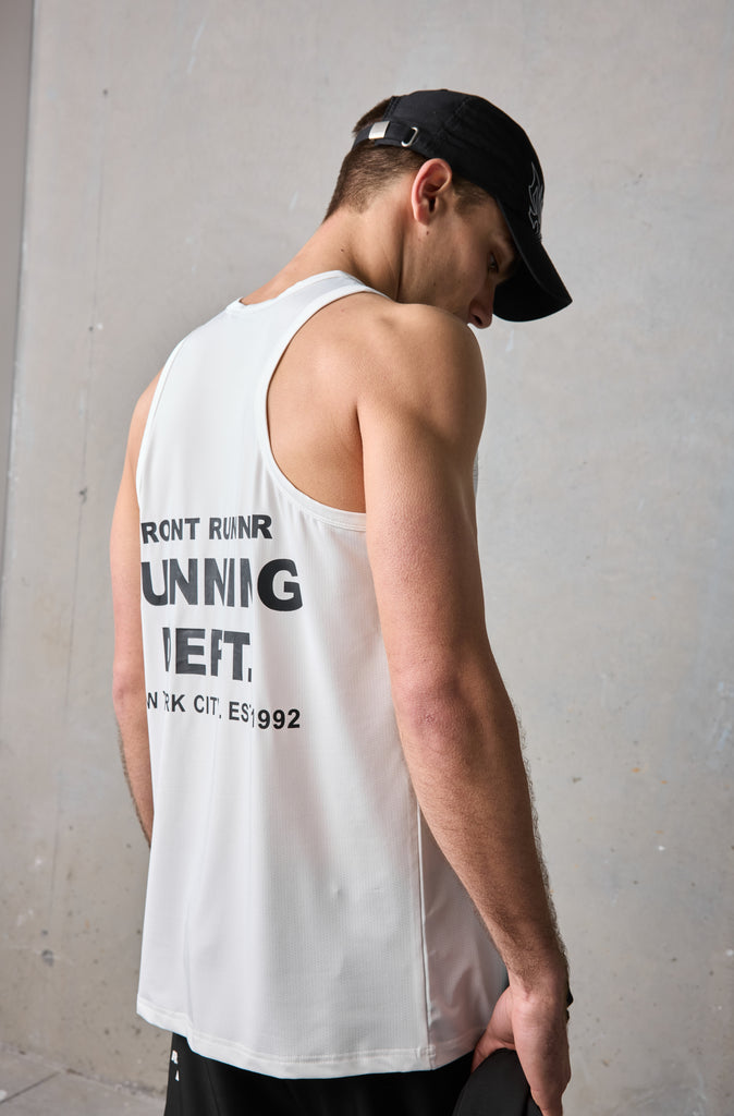 Running Dept Tech Singlet - White