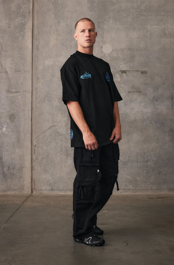 FRNTRNR Academy Tee - Black Aqua