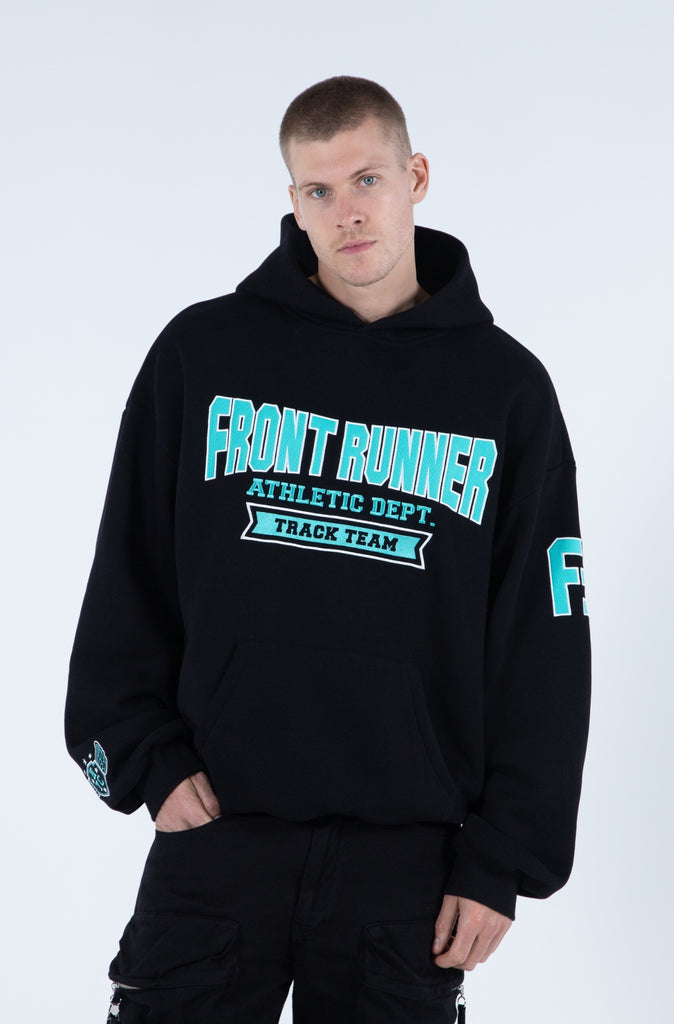 Athletic Department Hoodie - Black & Teal