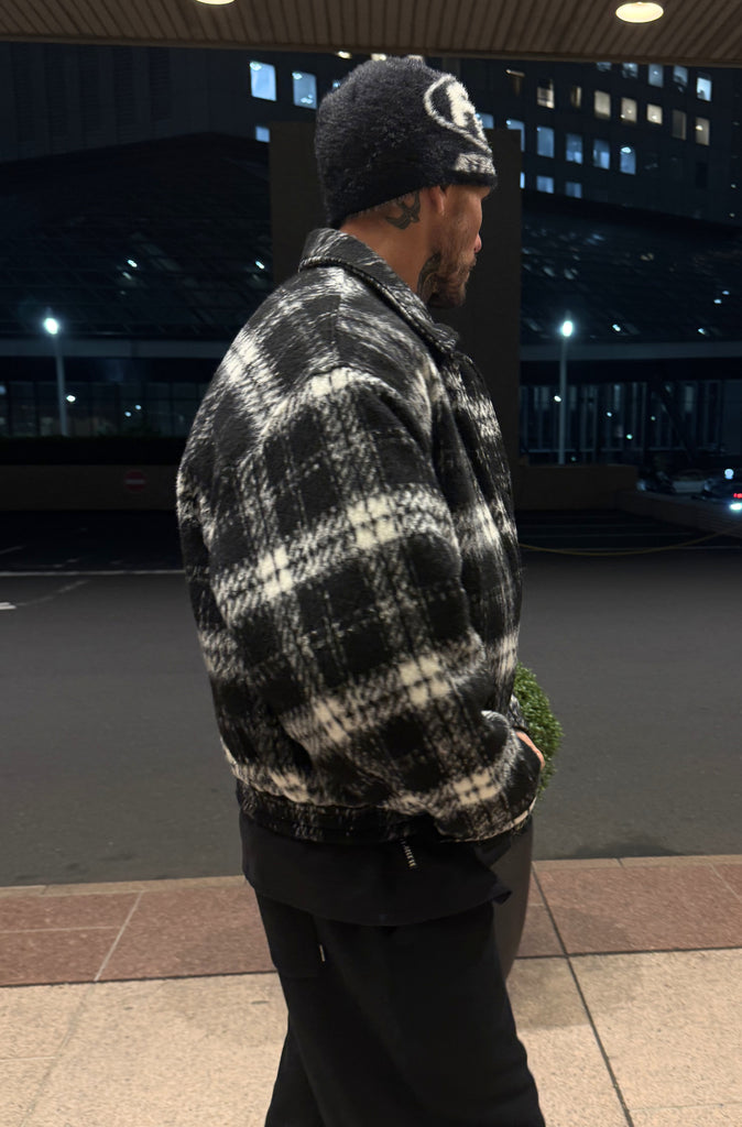 Apex Check Bomber Black White