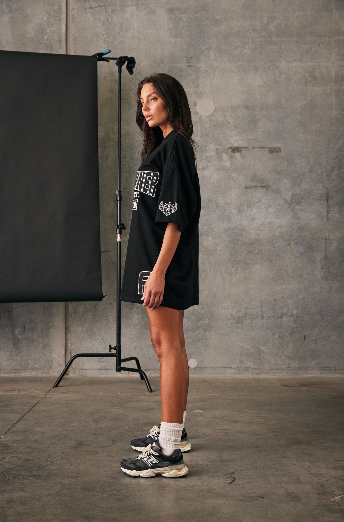 Athletic Department Tee Black & White [women]
