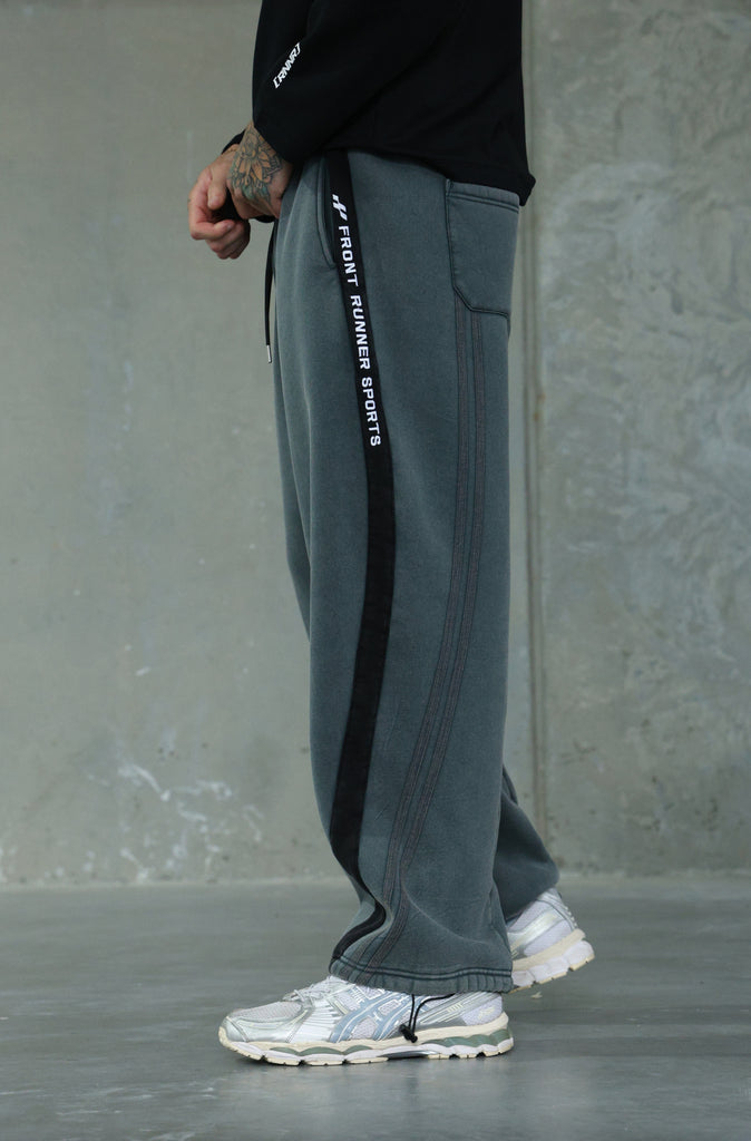 FR Sports Stripe Barrel Pants Concrete